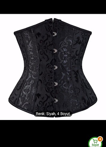 Gotik siyah korse