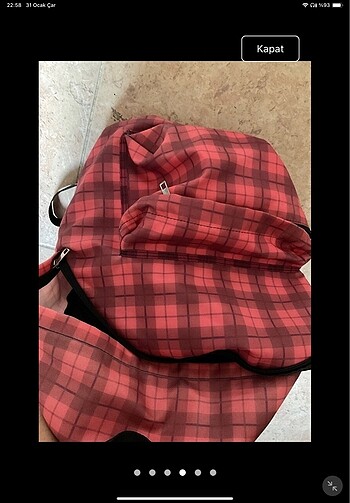 Zara Kırmızı sırt çantası
