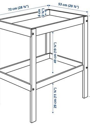 Ikea İkea alt değiştirme masası 