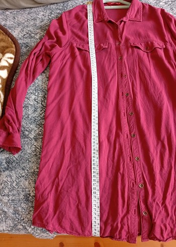 42 Beden bordo Renk Bordo Düğmeli Kadın Gömlek