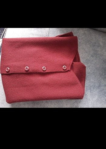 Bordo Düğmeli V Yaka erkek Yelek - Görsel 7