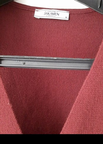 Bordo Düğmeli V Yaka erkek Yelek - Görsel 4