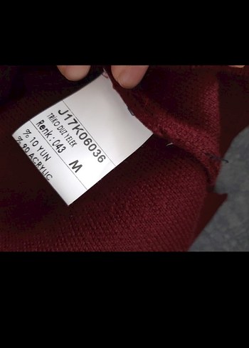 Bordo Düğmeli V Yaka erkek Yelek - Görsel 8