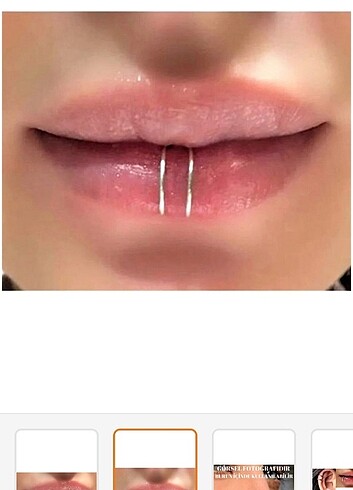  Beden gri Renk Fake Piercing 