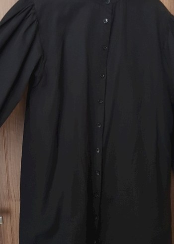40 Beden siyah Renk Siyah uzun gömlek