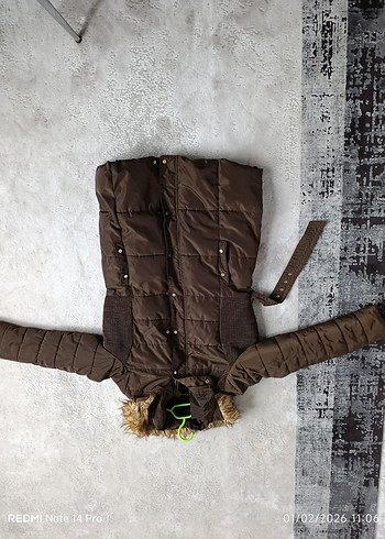 Kahverengi Kürklü Midi Kışlık Kadın Mont - Görsel 3