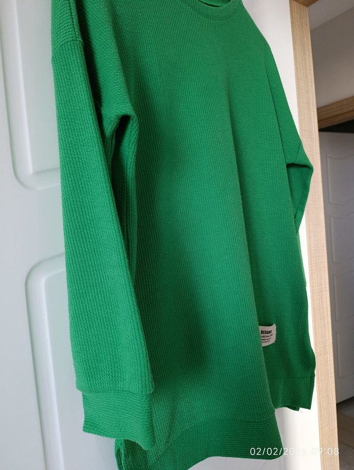 Yeşil Kadın Uzun Kollu Tunik - Görsel 2