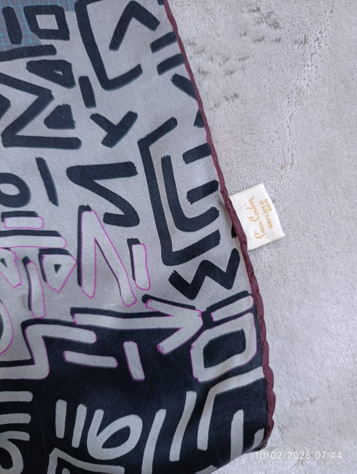 orijinal Pierre Cardin sura İpek eşarp - Görsel 4