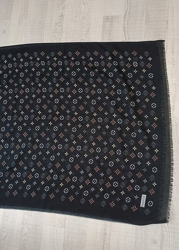 Kadın Siyah pamuklu uzun sal - Görsel 2