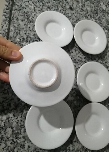Güral Porselen 6 adet porselen çay tabağı 