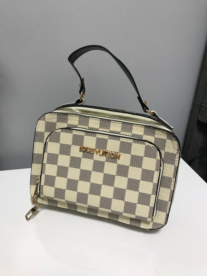 Beyaz Kareli Modern Klasik Kadın Çanta - Görsel 2