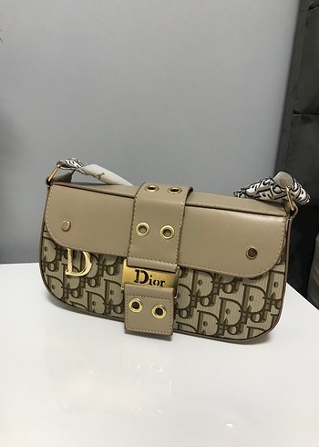 Bej Deri Dior Kadın Omuz Çantası - Görsel 2