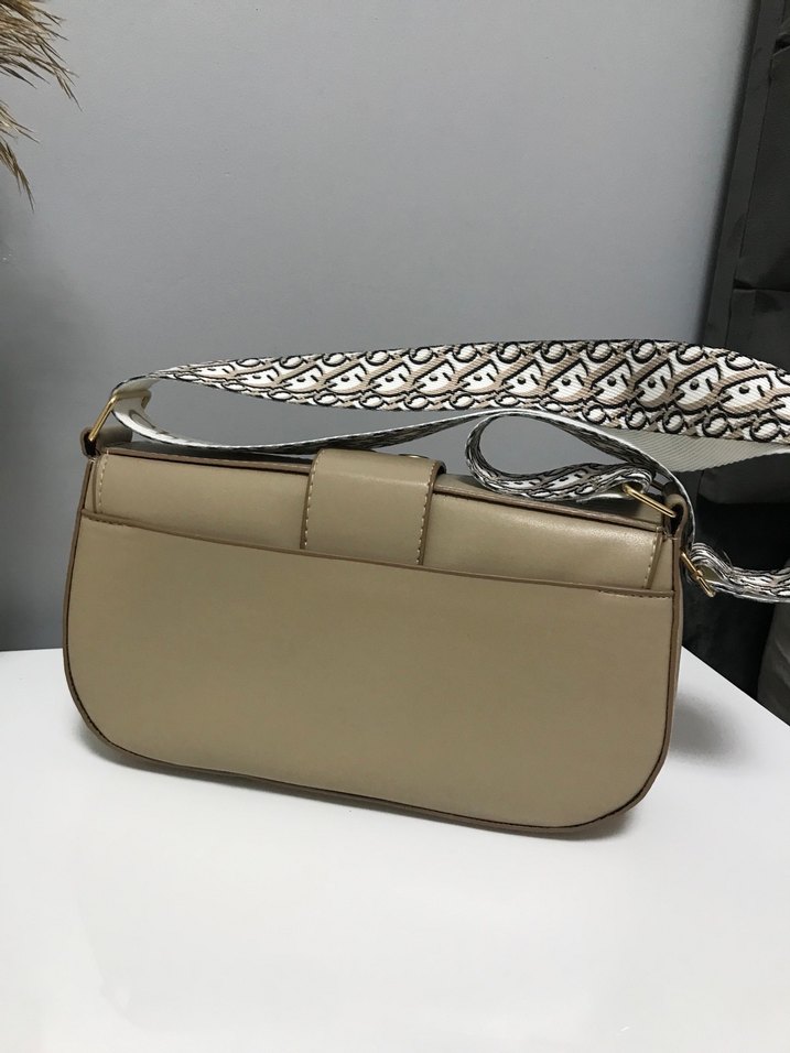 Bej Deri Dior Kadın Omuz Çantası - Görsel 4