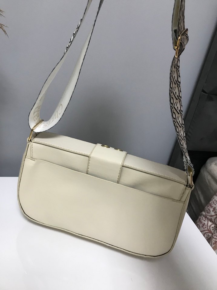 Dior Beyaz Deri Kemerli Yılan Desenli Çanta - Görsel 3