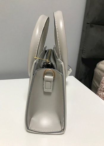 Gri Zara Deri Kadın Çanta - Görsel 5