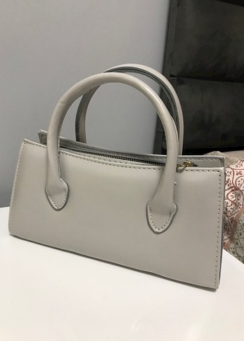 Gri Zara Deri Kadın Çanta - Görsel 4