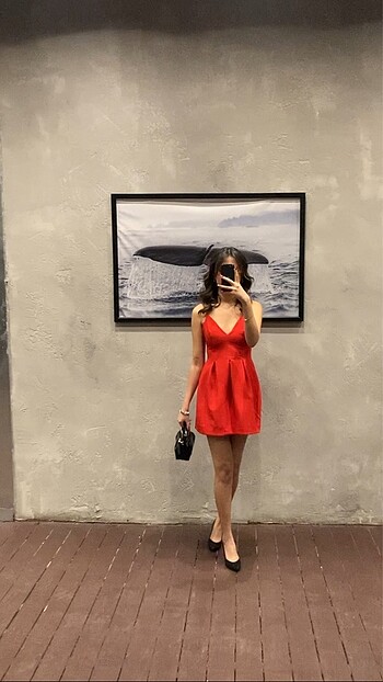 Zara Zara Kırmızı Mini Elbise