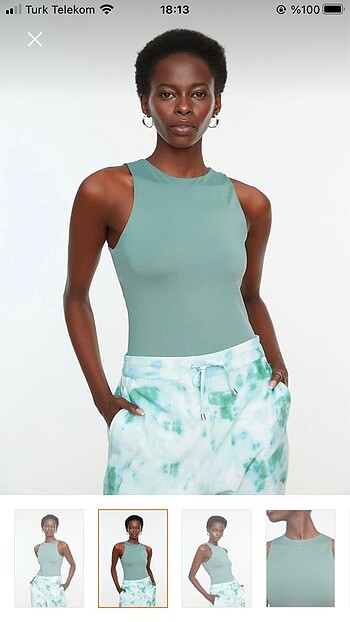 s Beden TRENDYOLMİLLA çıtçıtlı body ve crop