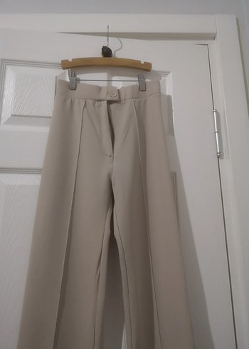 Bej Kadın Esnek Kumaş Pantolon - Görsel 2