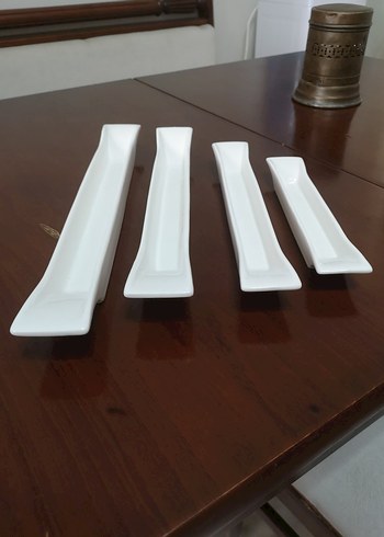 Beyaz Seramik Uzun Sunum Tabakları - Görsel 2