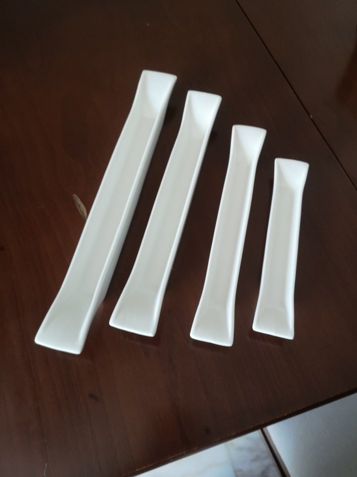 Beyaz Seramik Uzun Sunum Tabakları - Görsel 5
