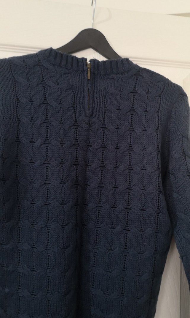 Lacivert Örgü Kadın Kazak - Görsel 5