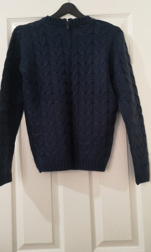 Lacivert Örgü Kadın Kazak - Görsel 4