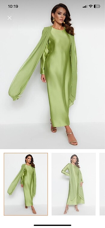 Trendyol milla yeşil abiye - Görsel 6