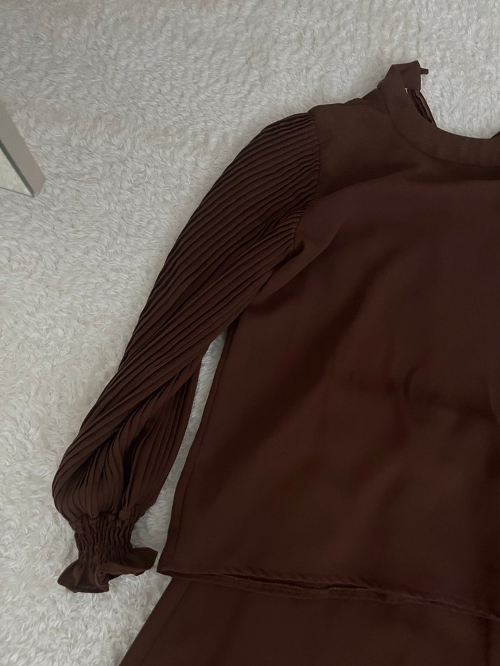 Kahverengi Uzun Kollu etek takkm - Görsel 2