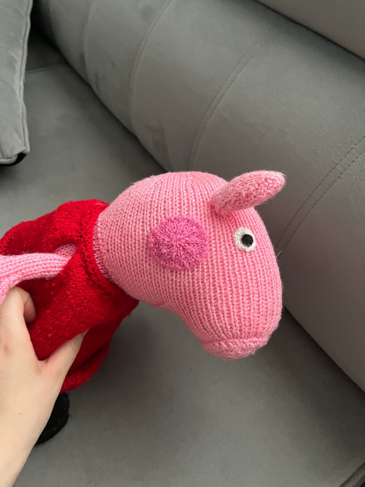 Pembe Örgü Peluş Oyuncak - Görsel 4