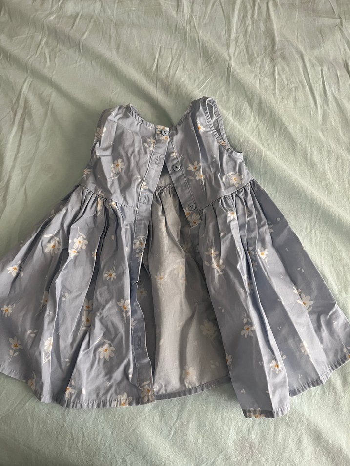 Gri Nakışlı Kolsuz Kız Elbisesi - Görsel 3