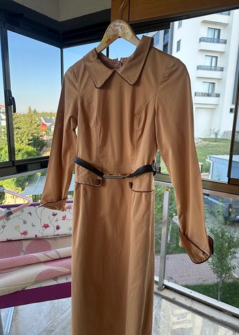 Uzun Kollu Kemerli #Elbise #kayra - Görsel 3