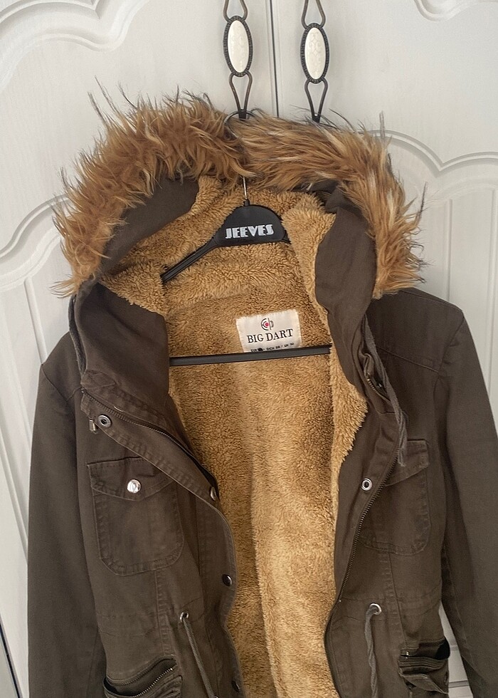 Kışlık kapüşonlu trençkot - Görsel 3