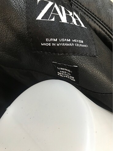 m Beden siyah Renk Orjinal Zara