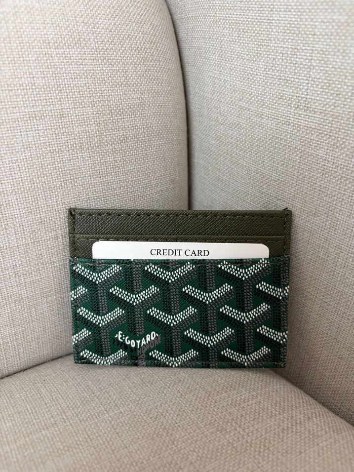 Goyard Desenli Yeşil Kartlık - Görsel 3