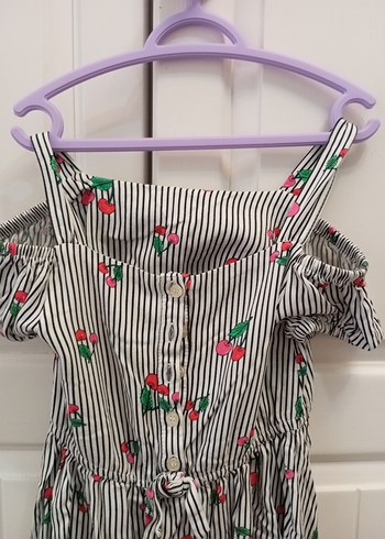 LC Waikiki Kız Çocuk Çizgili Düğmeli Elbise