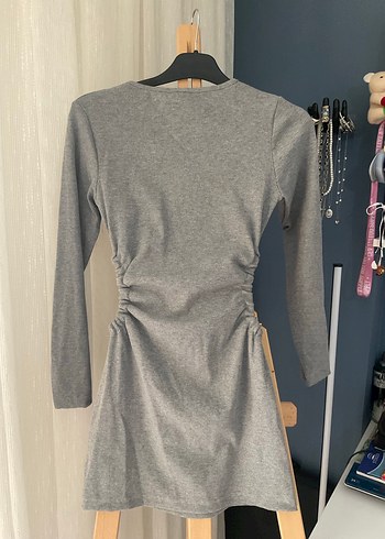 Kışlık gri elbise - Görsel 3