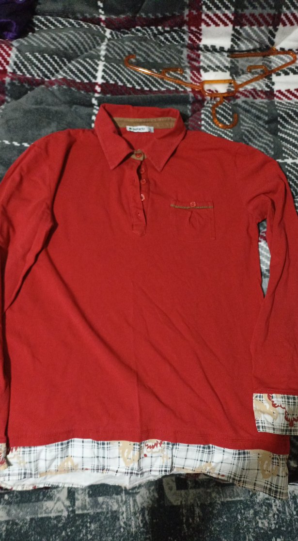 DeFacto bayaKırmızı Uzun Kollu penye Tişört - Görsel 3