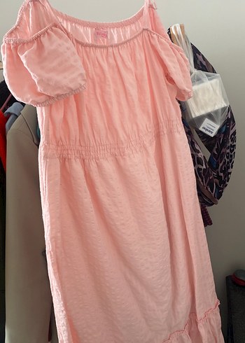 Pembe Fırfırlı Askılı Kız Bluzu - Görsel 2