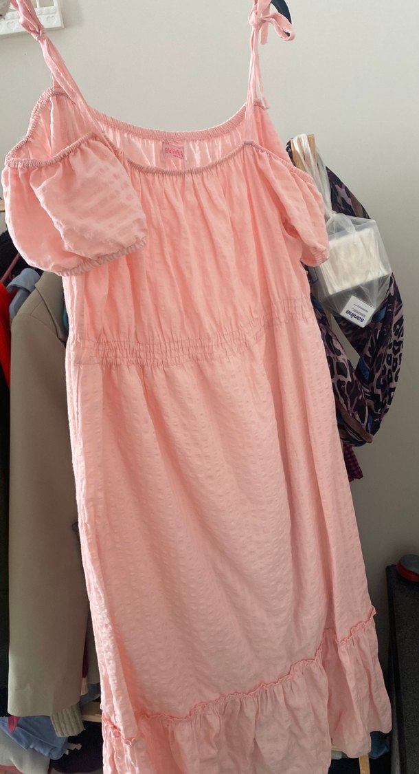 Pembe Fırfırlı Askılı Kız Bluzu - Görsel 2