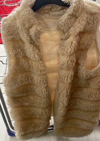 Kürklü Bej Kadın Yelek - Görsel 2