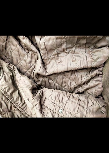 Haki Kadın Midi Boy Fermuarlı Ceket - Görsel 4