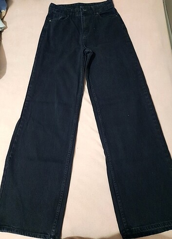 Siyah wide leg jean