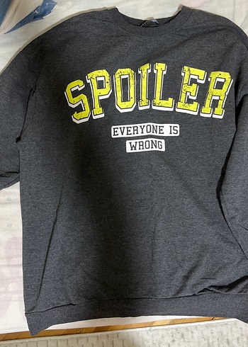 LC Waikiki Gri Uzun Kollu Baskılı Sweatshirt
