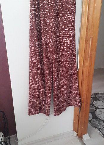 Stradivarius Bordo Bağcıklı Bohem Kadın Tulum