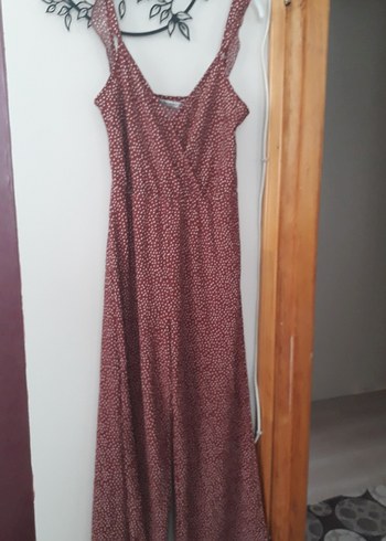 s Beden Bordo Bağcıklı Bohem Kadın Tulum