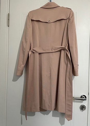 Bej Midi Trençkot Düğmeli - Görsel 4