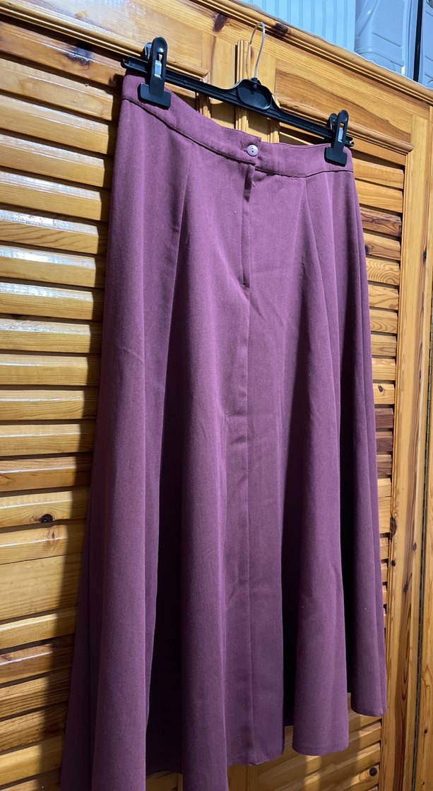 Kahve rengi salaş etek - Görsel 3