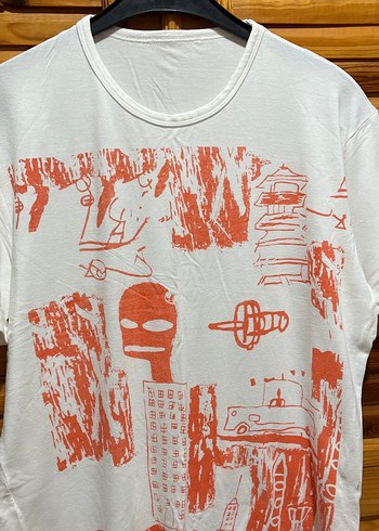 Beyaz viskon tshirt - Görsel 2