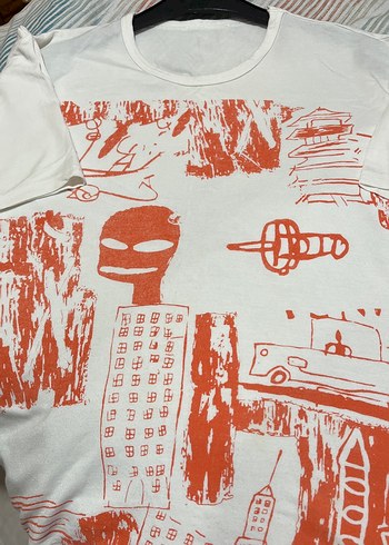 Beyaz viskon tshirt - Görsel 5